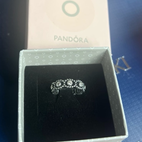 Authentic Pandora Her Majesty Ring Stackable Ring with Clear CZ SIZE 5 verified - Picture 11 of 14